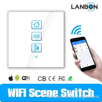 EU standard New smart home smart touch WIFI scene switch control switch on or off with CE FCC ROHS CB